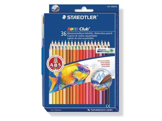 STAEDTLER Noris Club aquarell - Färgpenna - blandade färger (paket om 36) | Skrivredskap - Blyertspennor & pencils - Blyertspennor | GameStuff