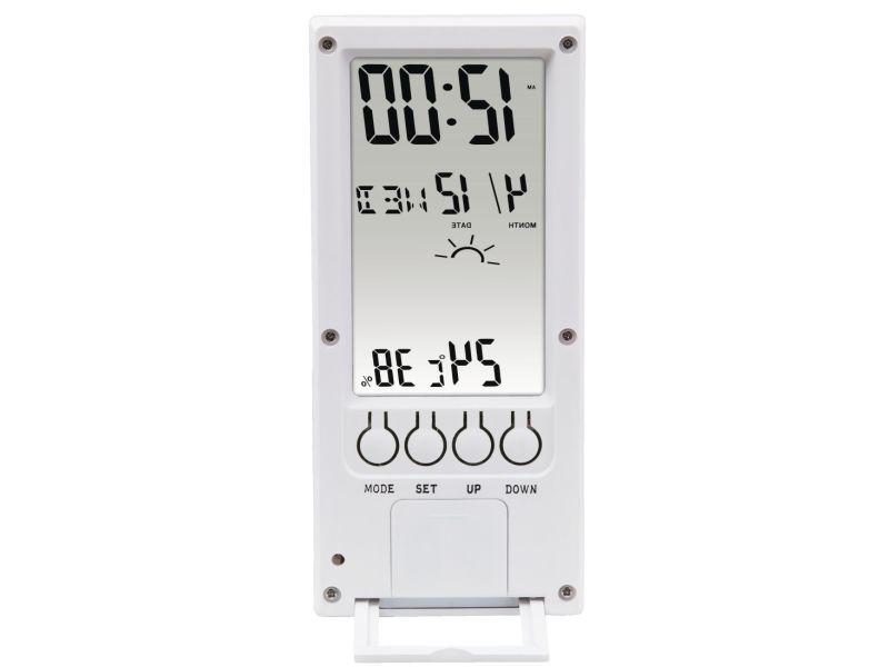 Hama Th-140, Elektronisches Umgebungsthermometer, Indoor, Digital, Weiß, Tisch, Rechteckig