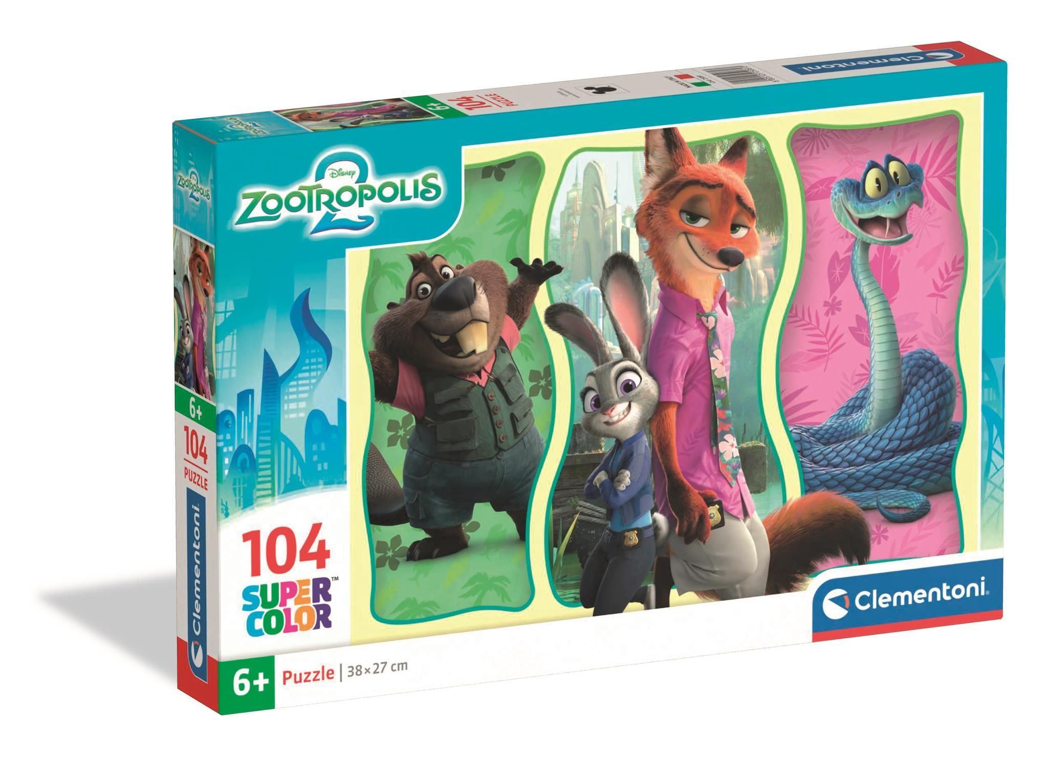 Cle-Puzzle 104 Supercolour Zootopia2 25081