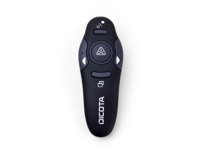 Dicota Pin Point Wireless Laser Pointer - Pegeredskab Til Projektor - Trådløs - Trådløs Modtager (Usb) - Sort