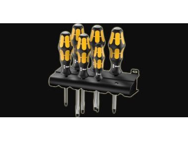 Wera 932/6 Schraubendrehersatz Kraftform Wera: Der Schraubmeißel + Rack