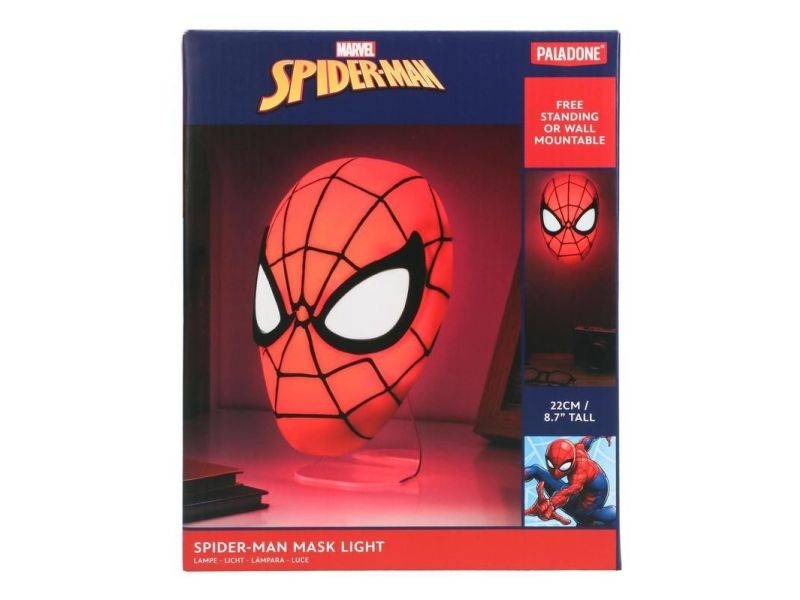 Paladone Rot Tischlampe Spiderman Mask Light Weiß Batteriebetrieb 222,3 Mm - Bild 4