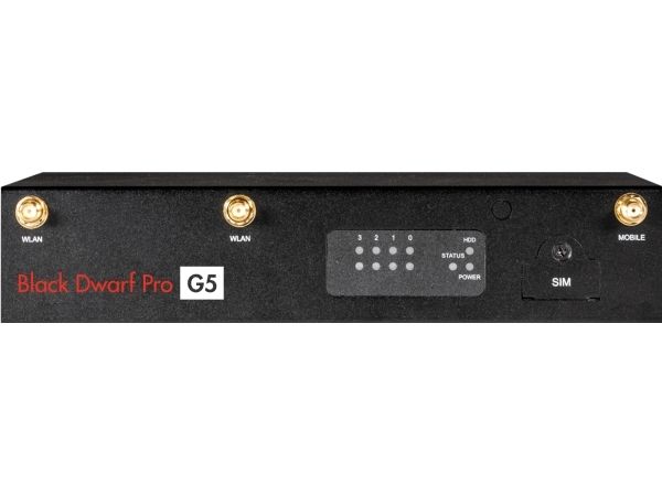 Securepoint Black Dwarf Pro G5 firewall (hardware) Desktop 2,83 Gbit/sek.