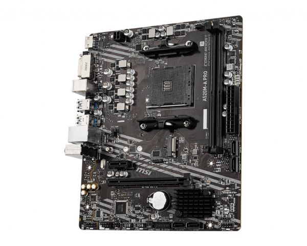 Msi A520m-A Pro - Motherboard - Micro-Atx - Sockel Am4 - Amd A520 Chipsatz - Usb 3.2 Gen 1 - Gigabit Lan - Onboard-Grafik (Cpu Erforderlich) - Hd Aud