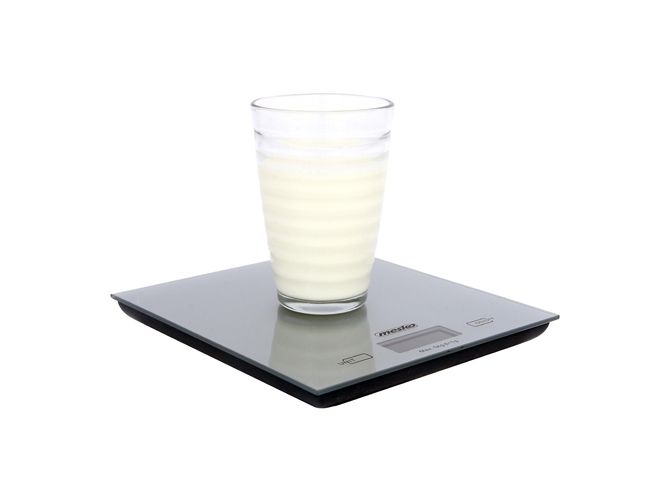Mesko Home Ms 3145, Elektronische Küchenwaage, 5 Kg, 1 G, Grau, Glas, Arbeitsplatte