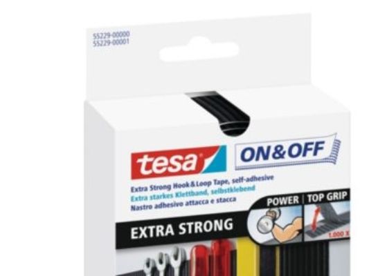 TESA 55229-00000-02, Sort, 50 mm, 1000 mm, 1 stk, Blister