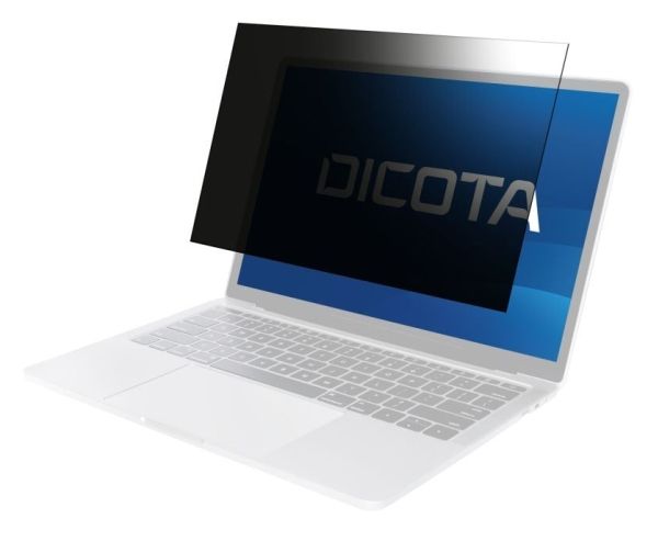 DICOTA - Notebook privacy-filter - 4-vejs - aftagelig - skyde-monteret - sort - for Apple Macbook Air (13.6-inch, M2, 13.6-inch, M3)