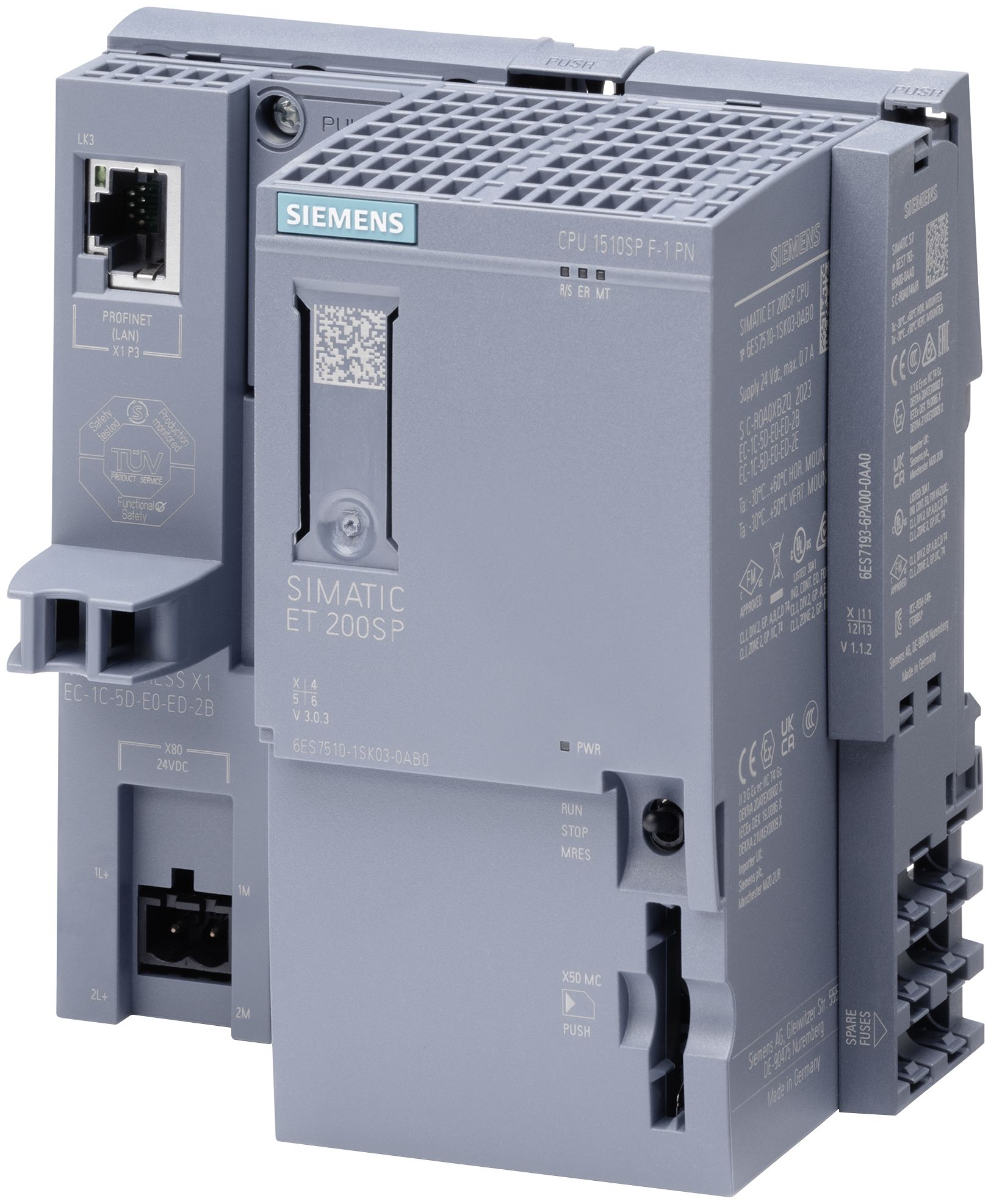 Siemens 6ES7510-1SK03-0AB0, IP20, 19.2, 28.8 V, 117 mm, 343 g, 135 mm, 133 mm
