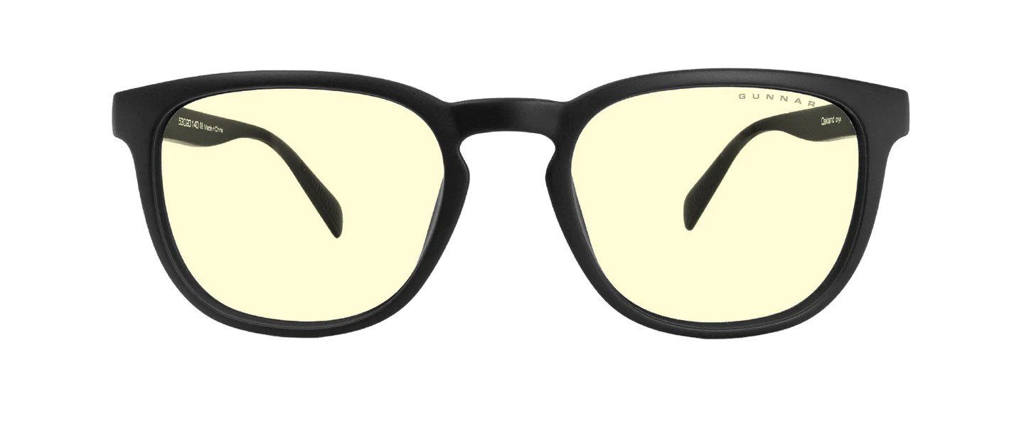 Gunnar Optiks OAK-00101, Unisex, Firkant, Klassisk, Gul, Nylon, Ravfarvet