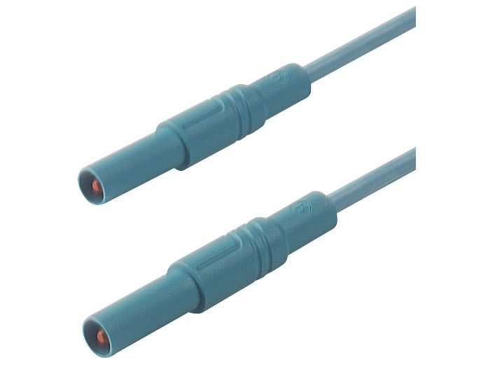 Hirschmann MLS GG 100/2,5, Testledning, Blå, PVC, Polyamid, CAT III, 1000 mm