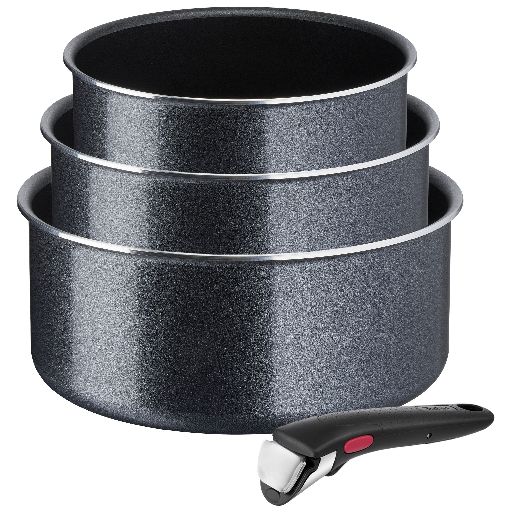 Tefal Ingenio L15890, Kogegrej, Sort, Aluminium, Titanium, Sort, Thermo-Spot