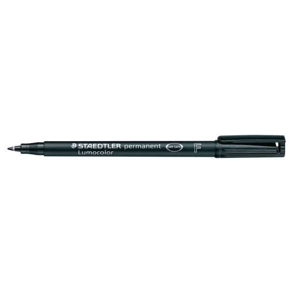STAEDTLER Lumocolor® 318-9 sort 0.6 mm fine permanent - (10 stk.)