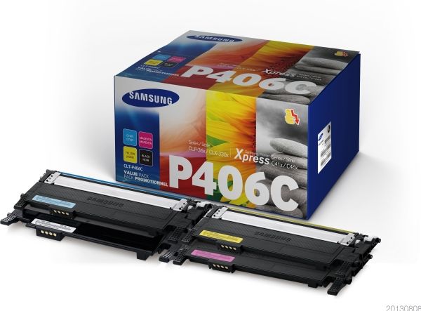 Samsung Clt-P406c Value Pack - 4 Pakker - Sort, Gul, Cyan, Magenta - Original - Tonerpatron - For Clp-360, 365, 365W Xpress C410w, C460fw, C460w
