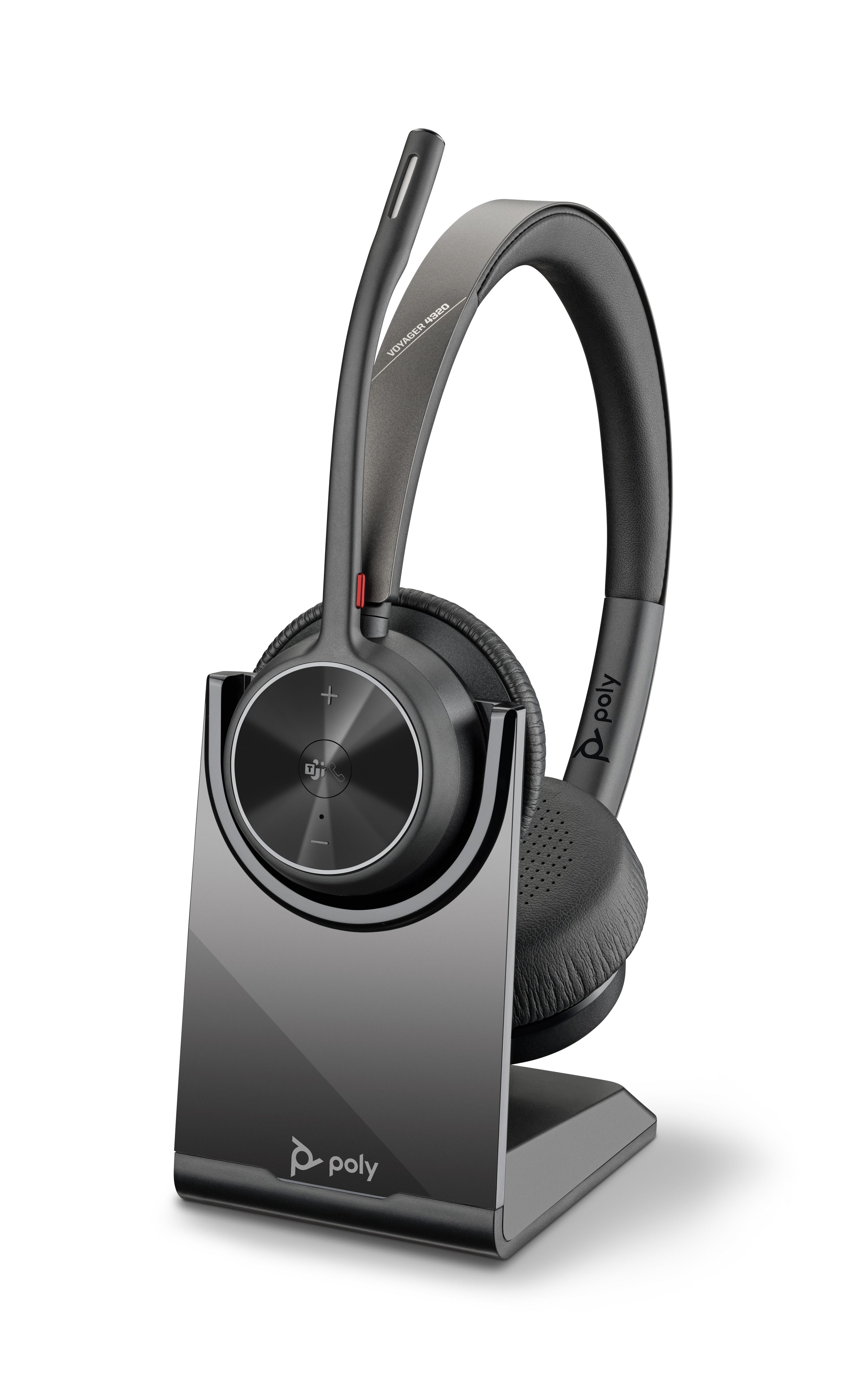 Hp Poly Voyager 4320-M Microsoft Teams Certified Headset +Bt700-Dongle +Bordoplader, Trådløs, Kontor/Callcenter, 20 - 20000 Hz, 158 G, Headset, Sort