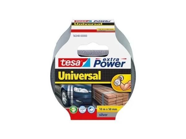 tesa UNIVERSAL 56348-00000-06 Tekstiltape tesa® extra Power Sølv (L x B) 10 m x 50 mm 1 stk | Papper & Emballage - Förpackningstejp - Förpackningstejp | GameStuff