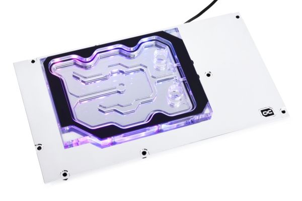 Alphacool Eisblock Aurora Gpx-N Acryl Active Backplate 3090 Ti Founders Edition, Wasserblock, Acryl, Schwarz, Silber, Transparent, 1/4 Zoll, 3-Polig,