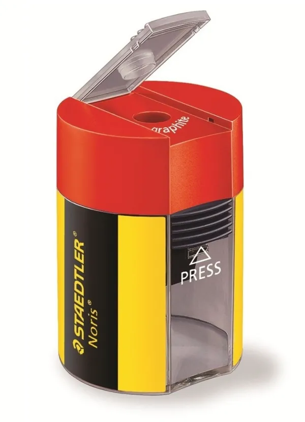 STAEDTLER Noris - Tubvässare - svart, gul - metall | Skrivredskap - Skrivtillbehör - Pennvässare | GameStuff