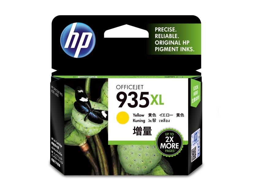 Blækpatron Hp 935Xl C2p26ae, 825 Sider, Gul