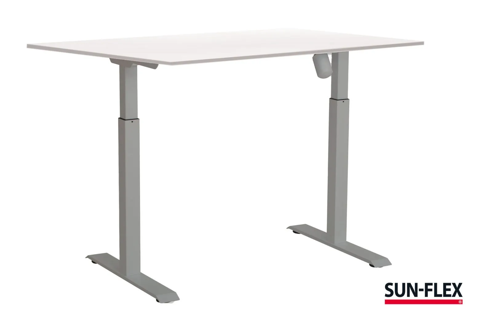 SUN-FLEX®EASYDESK ADAPT l, White Aluminium, Whitelaminate, 160*80 cm | Möbler - Bord - Kontorsbord | GameStuff