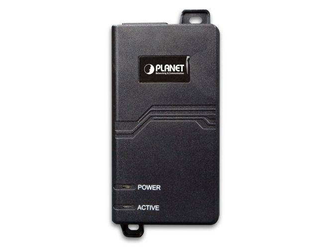 Planet Poe-172 Single Port 10/100/1000Mbps Ultra Poe Injector (60 Watts) - W/Internal Power, 802.3At Poe Compatible