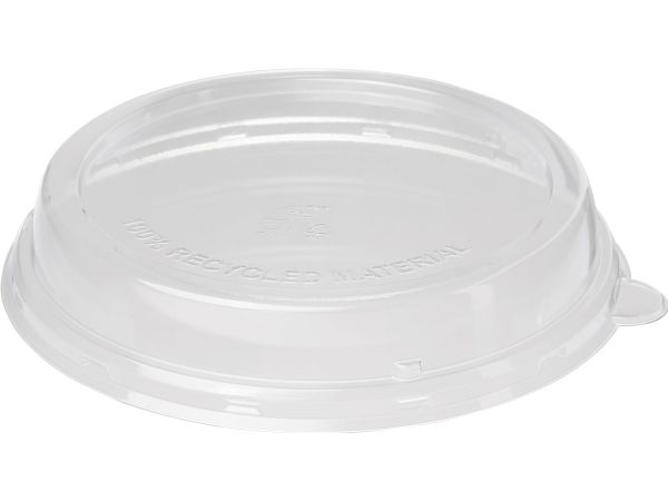 Plastlåg Ø212 mm Rund RPET Klar højt til Duni Salatskål Bagasse,4 pk x 40 stk/krt