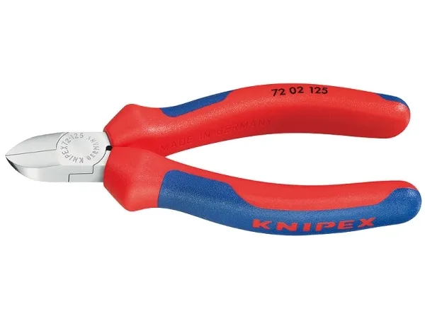 Knipex 72 02 125, Avbitartång, Kromvanadinstål, Plast, Blå, Röd, 125 mm, 109 g | Verktyg & Verkstad - Handverktyg - Sidavbitare | GameStuff