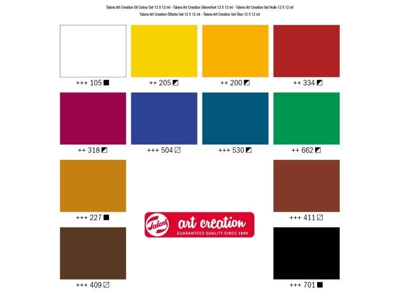 Talens Art Creation Oil Colour Set | 12 X