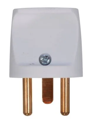 Rund stickpropp med jord 16A 250V vit | Stickproppar och uttag | GameStuff