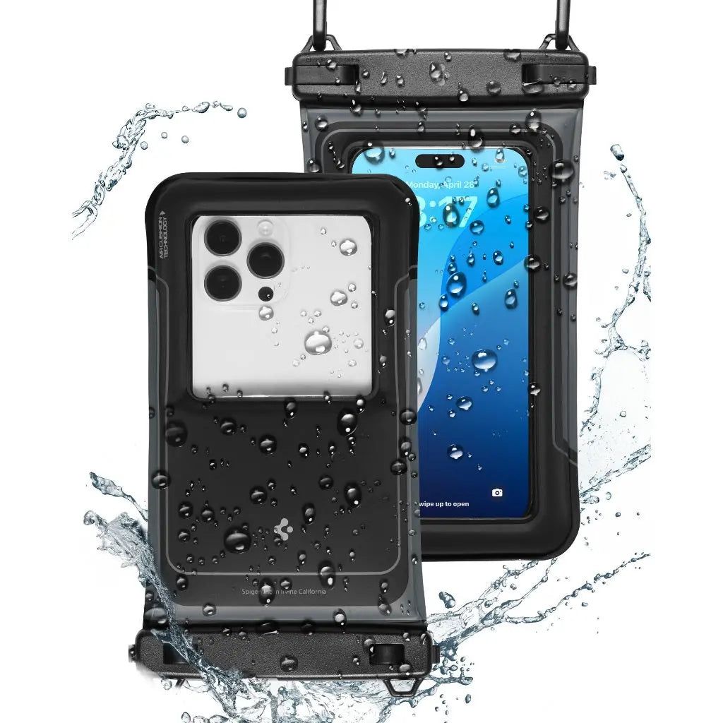 Spigen Spigen A611p Universelle Wasserdichte Floating-Case 2Er-Set Matt Schwarz