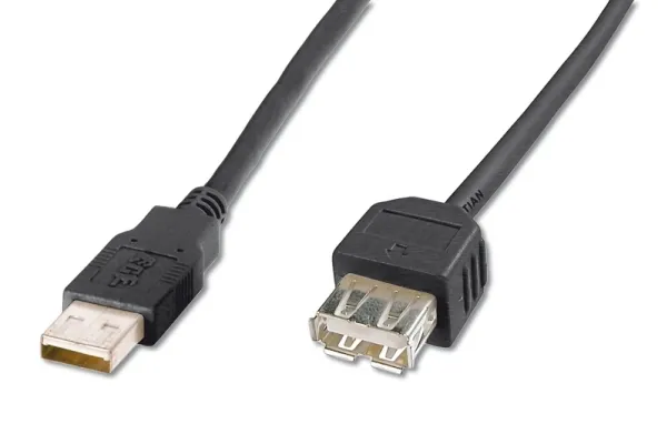 ASSMANN - USB-förlängningskabel - USB (hane) till USB (hona) - USB 2.0 - 1.8 m - formpressad - svart | Datortillbehör - Kablar & adaptrar - Datakablar | GameStuff