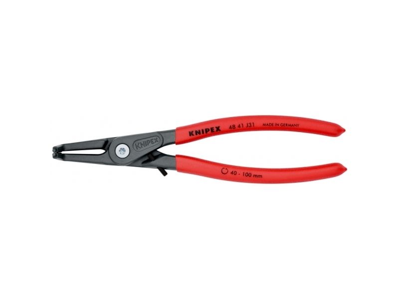 Knipex 48 41 J31, Sicherungsringzange, 10 Cm, Schwarz, Rot, 45 Mm, 210 Mm, 13 Mm