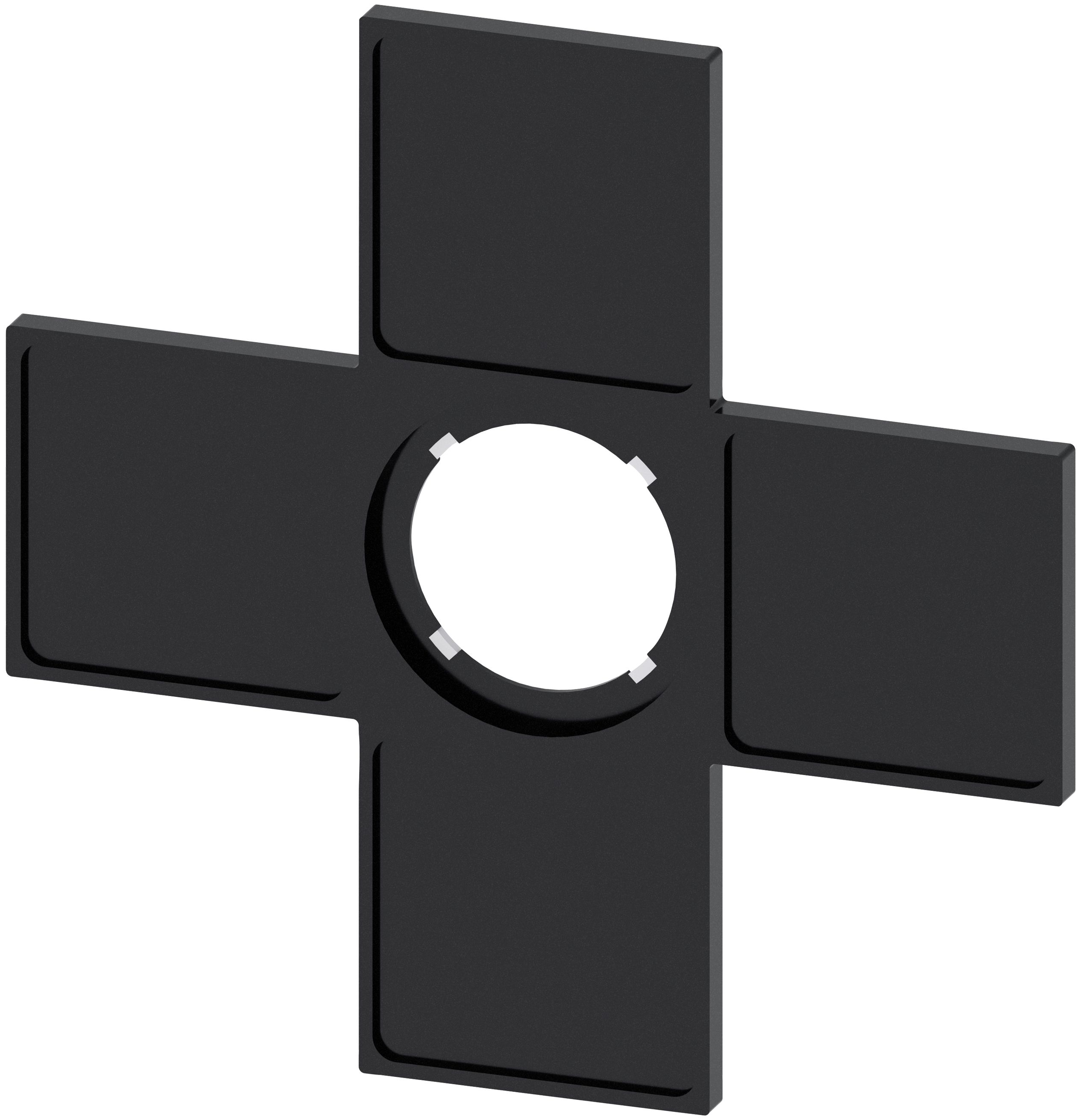 Label holder for koordinatkontakt 22mm 4 afbryder positioner sort for labeling plader 27mm x 27mm