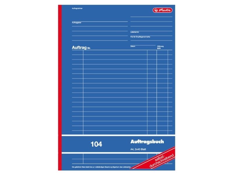 Herlitz 880427, 80 Blätter, Blau, A4, Liniertes Papier, 1 Stück(E)