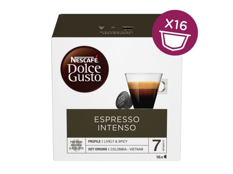 Nescaf&eacute; Dolce Gusto Espresso Intenso, Kaffekapslar, Espresso, 16 koppar, Nescaf&eacute;, L&aring;da, 16 styck