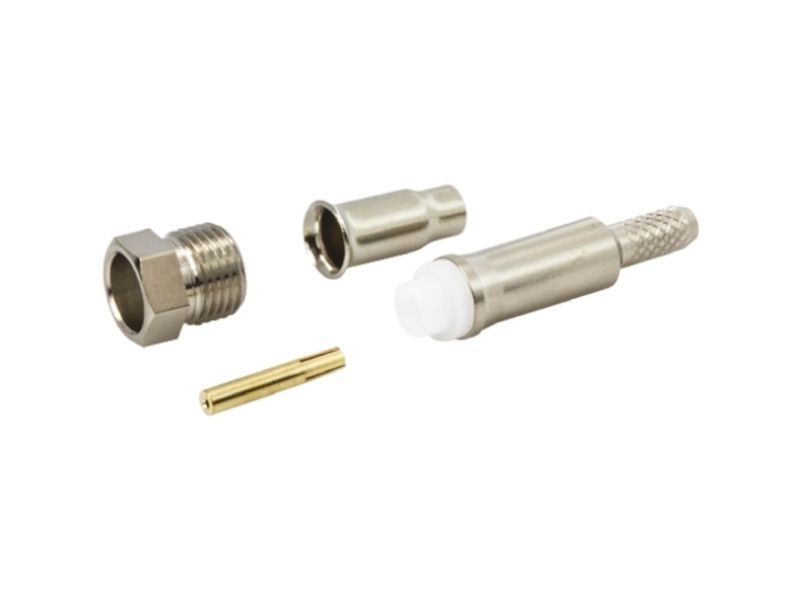 Te Connectivity Jack Cable Mount Fme Connector, 50?, Crimp Termination, Straight Body