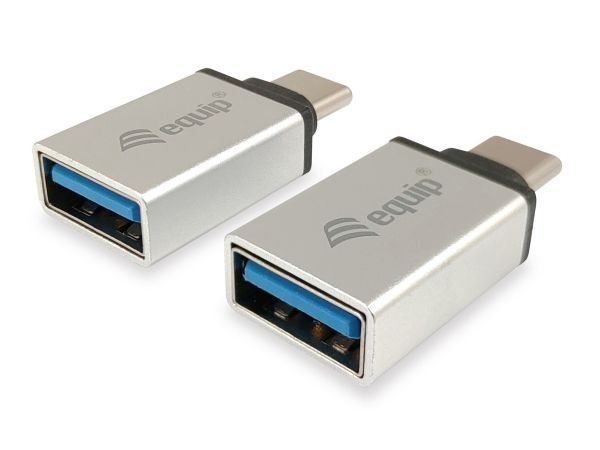 Equip Usb Typ C Auf Usb Typ A Adapter, Usb Type C, Usb Type A, Silber