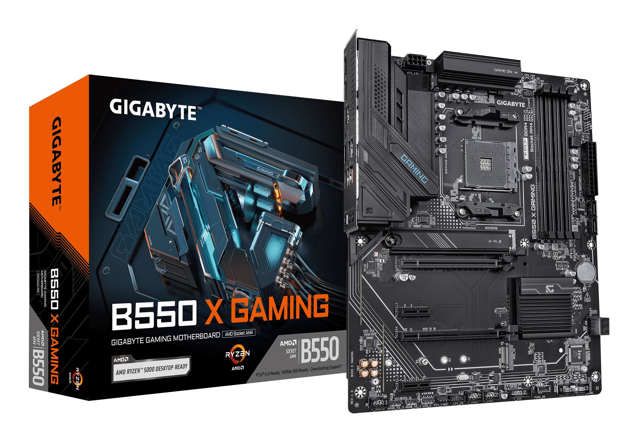 Gigabyte B550 X Gaming, Amd, Stik Am4, Amd Ryzen 5000 Series, Amd Ryzen 4000 Series, Amd Ryzen 3000 Series, Stik Am4, Ddr4-Sdram, 128 Gb
