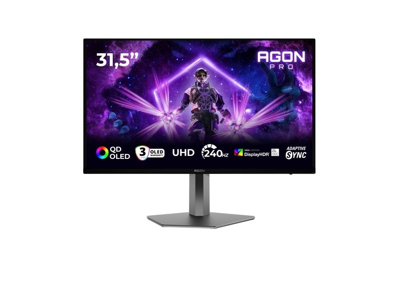 Aoc Agon Pro Ag326uzd2 Monitor, 31,5", Qd-Oled, 240 Hz, Schwarz