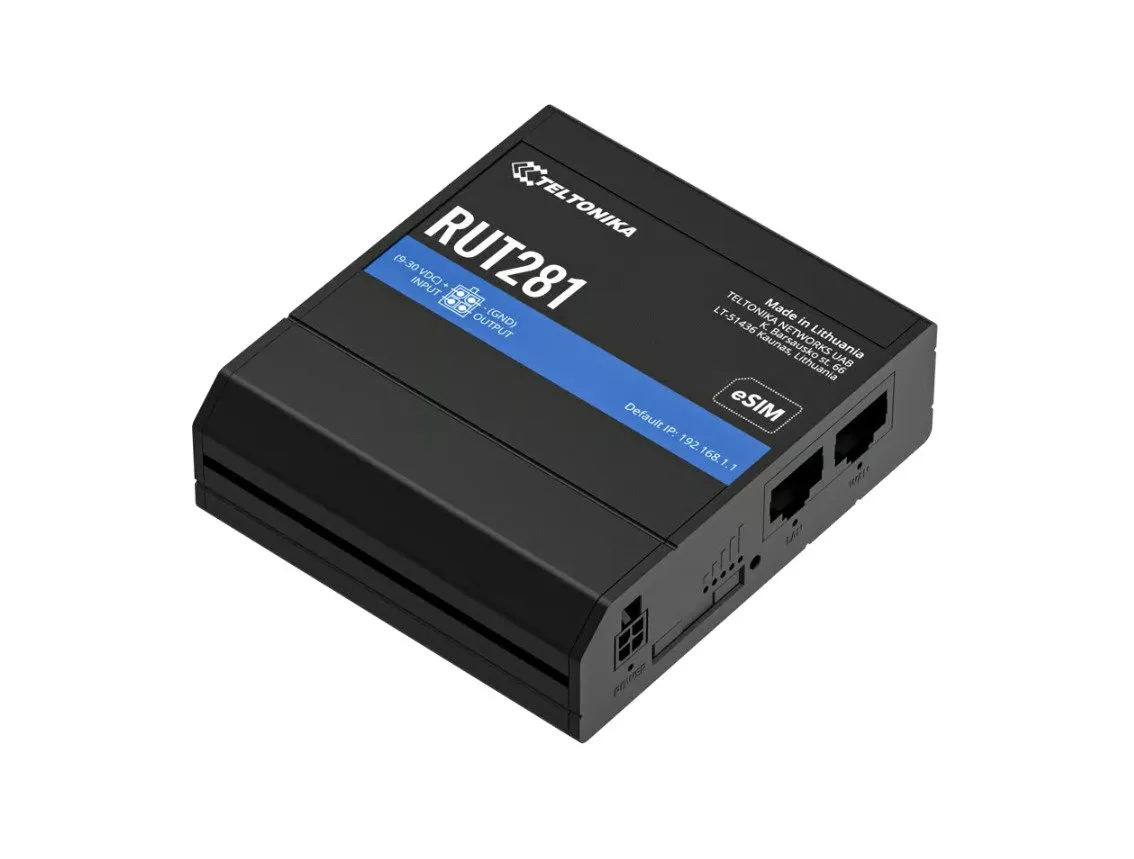 Teltonika RUT281 - LTE Cat4 Router - eSIM WiFi Dual Ethernet global 150/50 Mbps | Datortillbehör - Nätverk - Routrar & Firewalls | GameStuff
