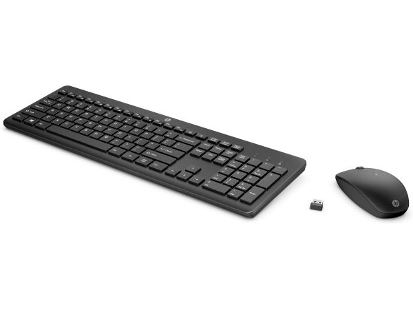 HP 235 - Sæt med mus og tastatur - full size - trådløs - 2.4 GHz - sort - Smart Buy