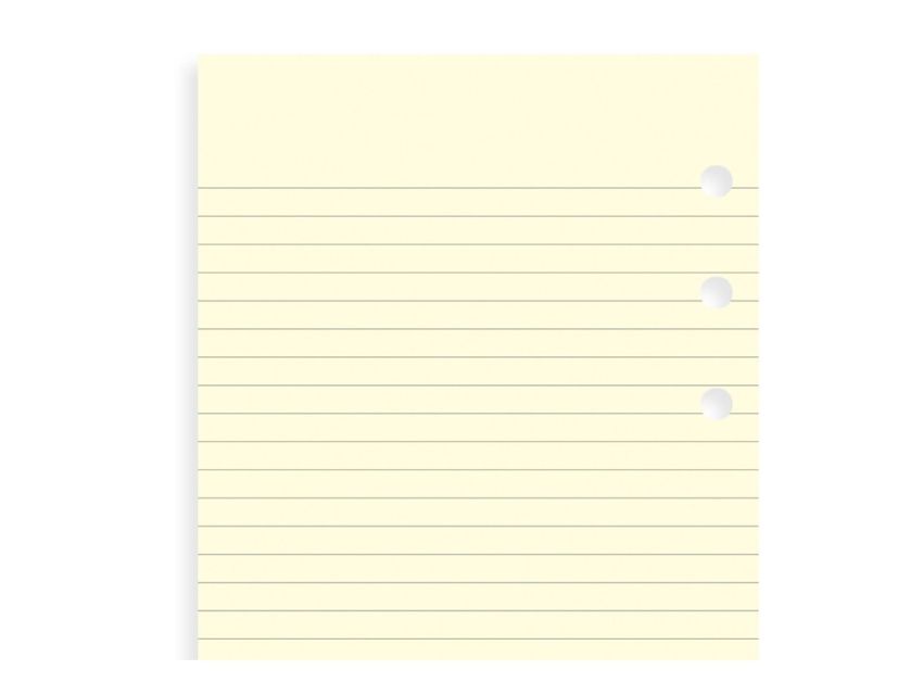 Filofax Personal Noteark Linjeret Créme