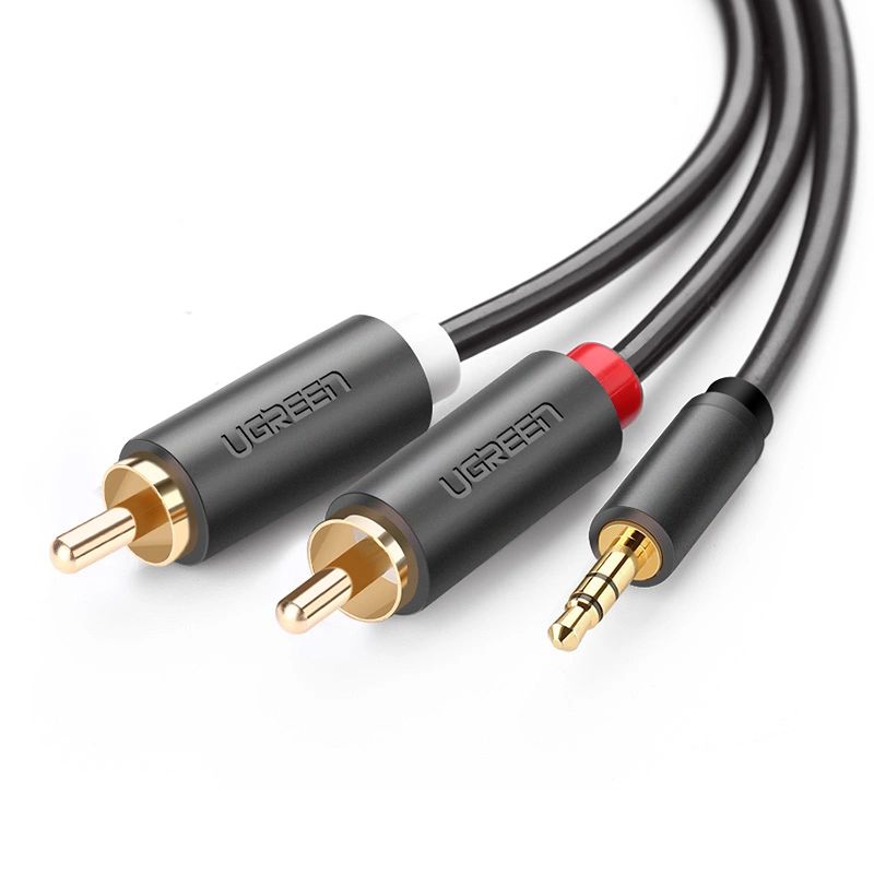 Ugreen 10513, 2 X Rca, Hanstik, 3.5Mm, Hanstik, 5 M, Grå