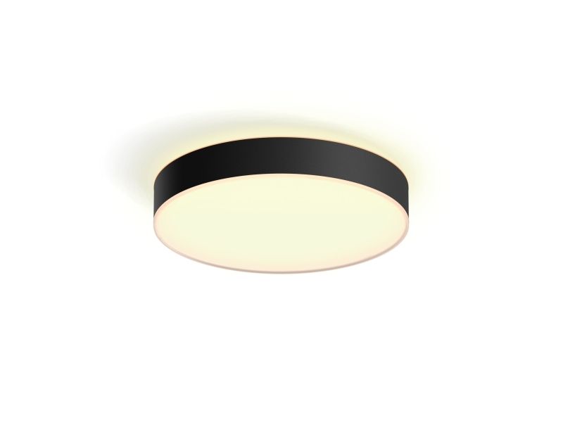 Philips Hue Enrave Ceiling Light - Warm To Cool White Light - Black - 42Cm - 1 Dimmer Switch