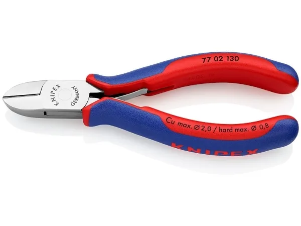 Knipex KP-7702130, Handdriven kabelavbitare, Blå, Röd, Plast, Stål, Blå, Röd, Rostfritt stål, 60 HRC, 1,8 cm | Verktyg & Verkstad - Handverktyg - Sidavbitare | GameStuff