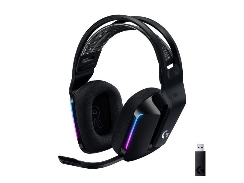 Logitech G G733 Lightspeed Wireless Rgb Gaming Headset - Headset - Fuld Størrelse - 2,4 Ghz - Trådløs - Sort