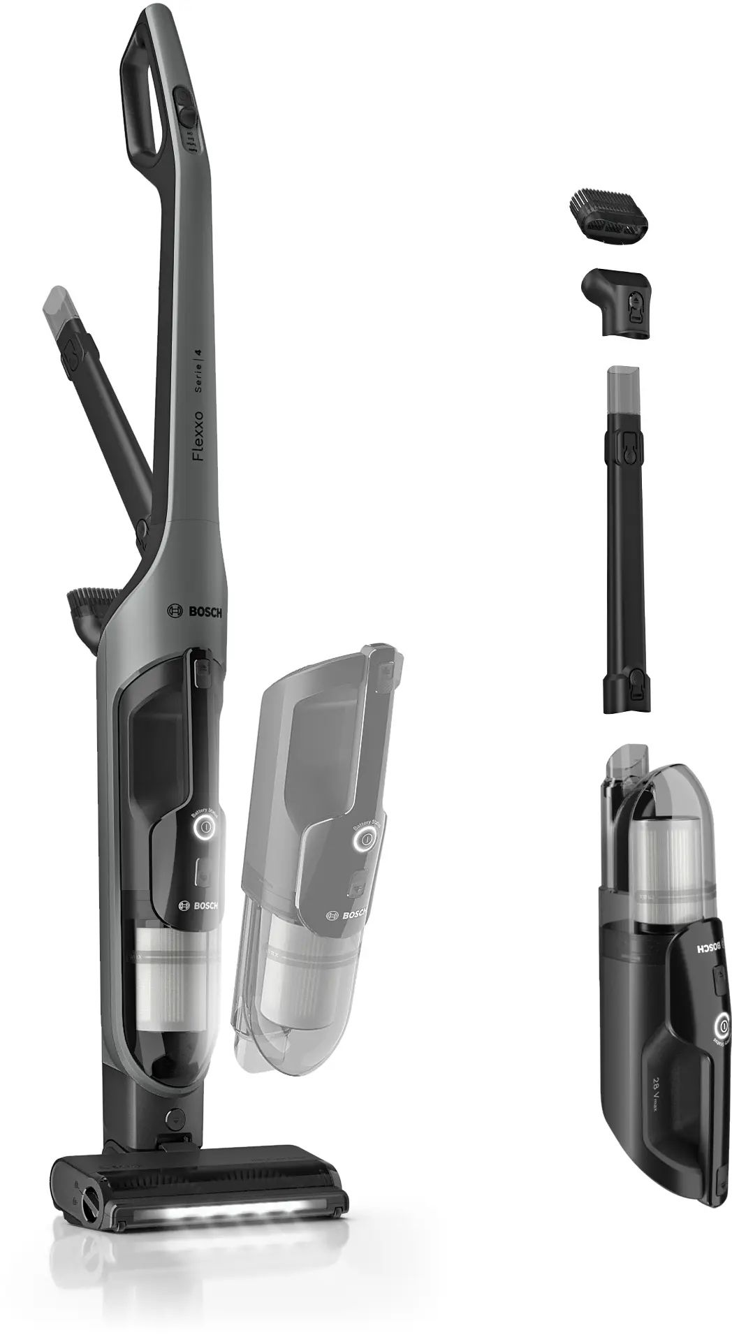 Bosch Bhh4gn28 Akku-Staubsauger 0,4 L 60 Min, Grau