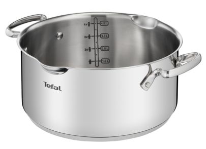 Tefal Duetto+ G7194655, Rund, Edelstahl, Edelstahl, Edelstahl, Keramik, Gas, Halogen, Induktion, Versiegelte Platte, 250 °C