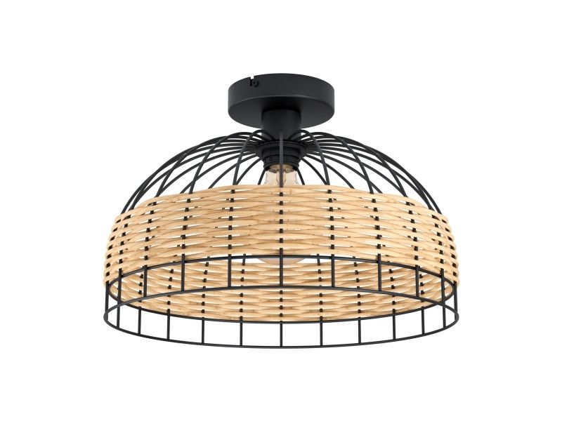 Eglo Anwick Loft E27 Ø380 Sort/Natur