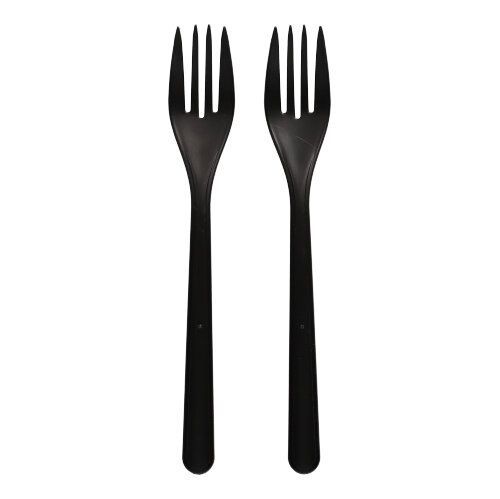 circulware RESBONSIBLES Mehrweg-Gabeln - Kunststoff - Schwarz - 50er Pack - Image 5