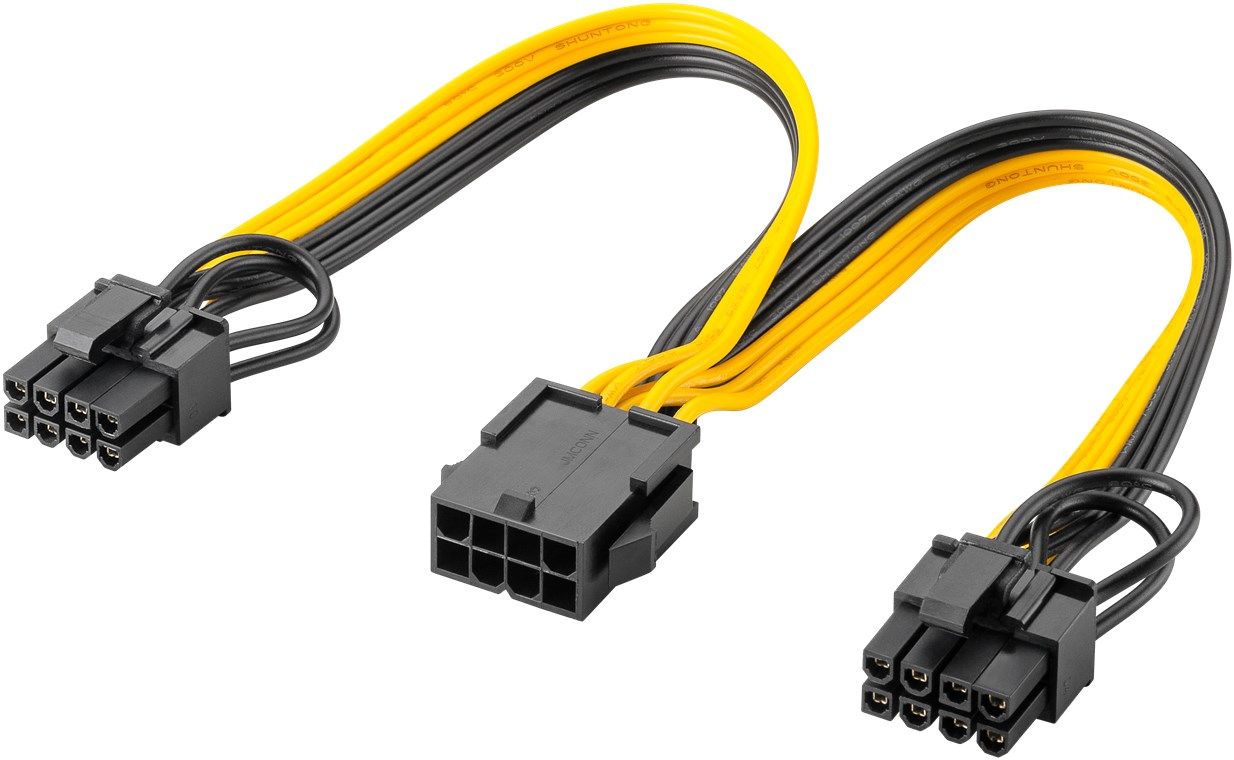 PCI Express Adapter 8 Pin 8 polig Stecker auf 2x 6+2 8 polig Buchse 0,23 m PCIe - Image 3